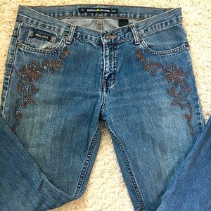 Vintage DKNY embroidered jeans